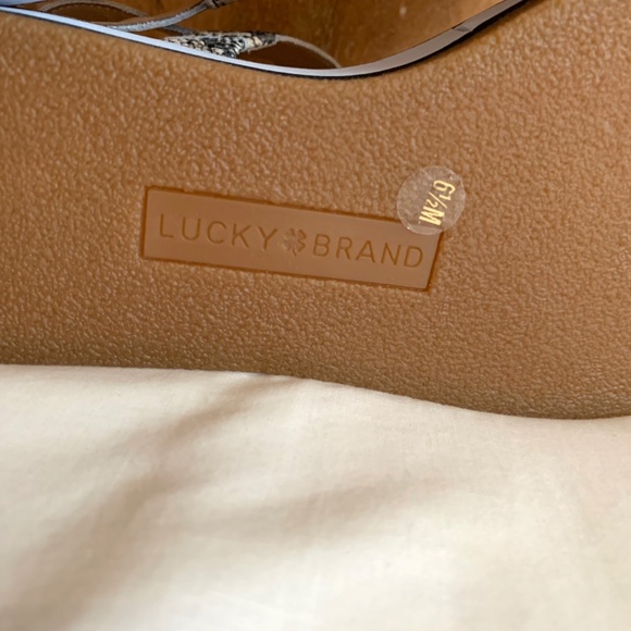 Lucky Brand Womens Tamri Leather Cushioned Platform Sandal Size 6.5 - Picture 12 of 14